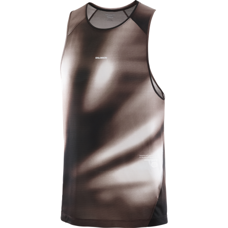 Salomon - chemise pour homme Cross Tank Gfx M - Coffee Bean / Iron - M