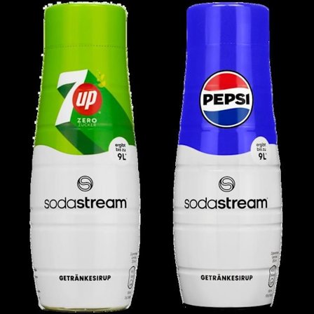 Sirop för sodastream - Sodastream - Pepsi och 7UP Zero - Koncentrat 2x440ml - Upp till 8L dryck