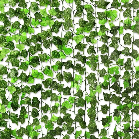 5 Kunstige Hængeplanter, Falske Slyngplante Blade Krans Gave W