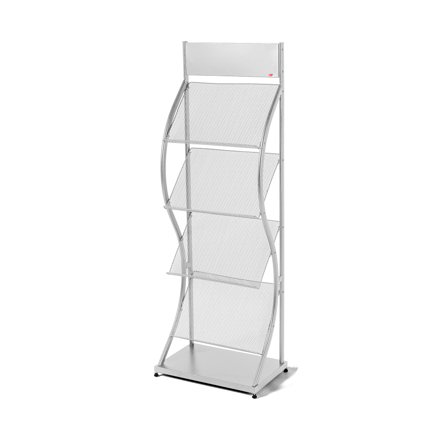 Wave leaflet rack, 4 x A3, white