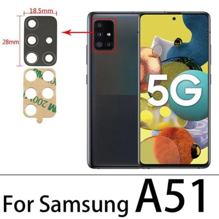 Galaxy A51 Bakre kamerafelg Lens reservedel Svart