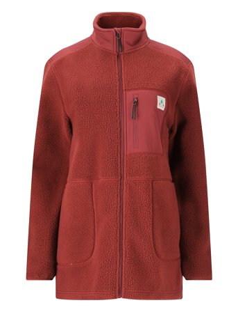 Felis W Long Teddy Jacket Burgundy Whistler