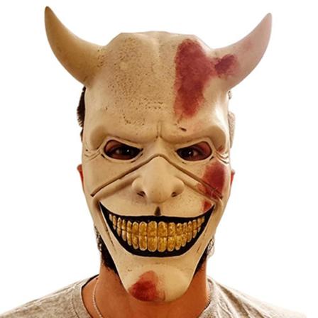 Halloween The Black Phone Cosplay Skrämmande Mask The Grabber Vuxenmask Skräckfilm Masquerade Fancy Dress Prop White