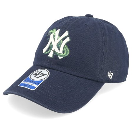 Kinder 47 Brand - MLB Blau unconstructed Cap - Kinder New York Yankees MLB 47 Clean Up Navy Adjustable @ Hatstore