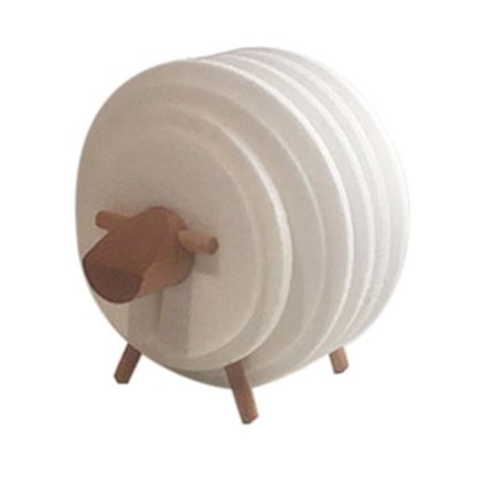 Holder og hvide glasbrikker, får / lam