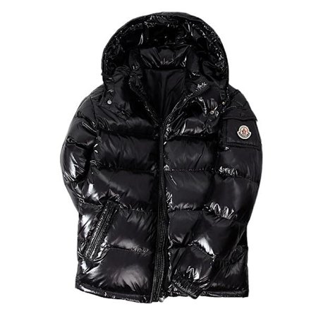 Kiiltävä talvitakki yhteensopiva miesten kanssa, pystykaulus ja huppu L L