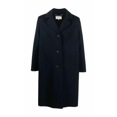 Maison Margiela, Single-Breasted Coats Blauw, Heren, Maat:XL