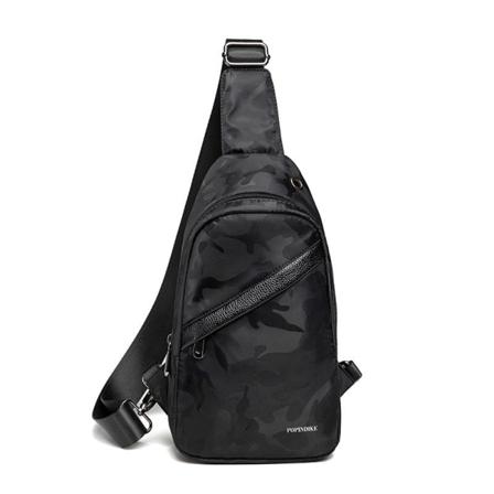 Miesten naiset Fanny Pack -vyötärölaukku Trendikäs vedenpitävä Oxford-kangasolkalaukku monitoiminen ulkokäyttöön Camo black normal edition