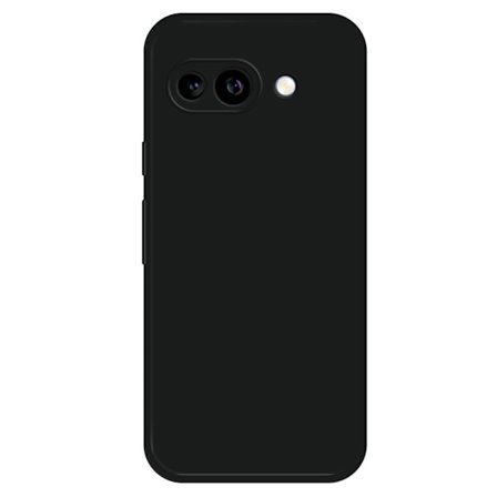 Google Pixel 9a fleksibelt etui med rett kantbeskyttelse Telefondeksel - Svart