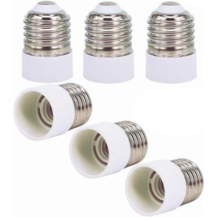 Konverter til lampefatning, 6 stk. E27 til E14 konverter til fatning,