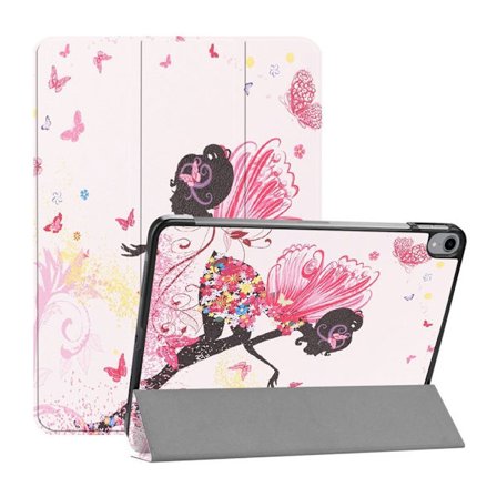 iPad Pro 11 inch (2018) syntetläder skyddsfodral med fotstöd och bildmotiv - Fjärilsfe