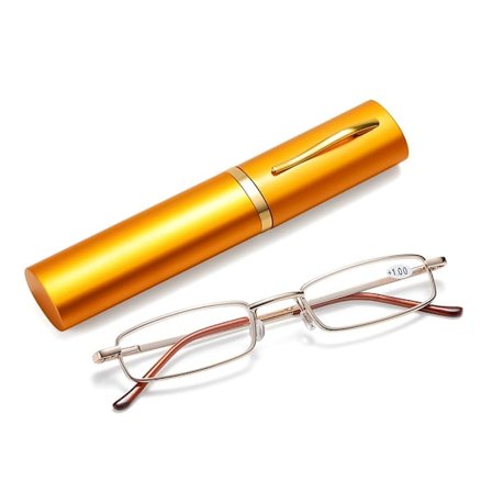 Effektiva, stilrena läsglasögon med styrka (+1.0-+4.0) 1.0 guld