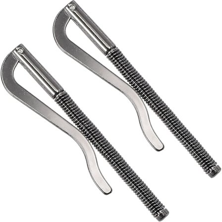 80mm Fjederklipsstang, Metal Slim Åben Spiralholder Klemme Til Tegnebog Kreditkort Læderhåndværk - (sort)(2stk)