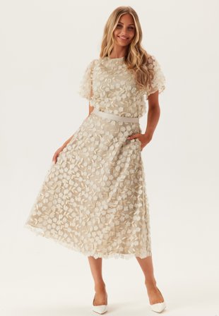Ida Sjöstedt - Raven Skirt - Greige - Kläder - - Bubbleroom
