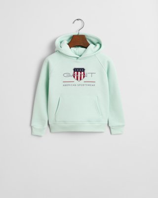 GANT - Hettegenser med archive shield-logo faded mint