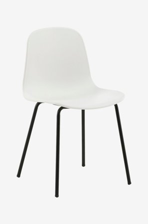 Venture Home - Spisebordsstol Almvik Plast, 2-pak - Hvid - Stole - Fra Homeroom