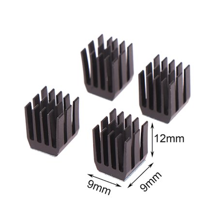 4st 3D-skrivare delar Blå Motor Driver Module Kylflänsar med