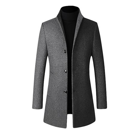 Slim Fit Stativkrage Höstull överrock för män
