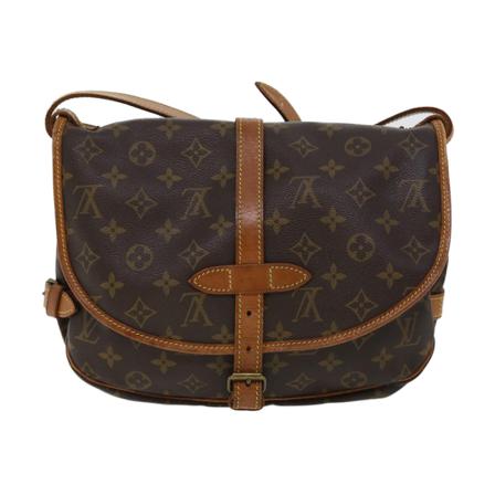 Louis Vuitton Vintage, Pre-owned Saumur 30 Monogram Messenger Bag Bruin, Dames, Maat:ONE Size