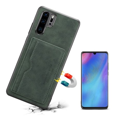 Huawei P30 Pro konstläderklätt skal - Grön