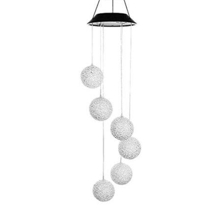 1 stk Solcelled Vindklokkeslys LED Fargeskiftende Utendørs Dekor