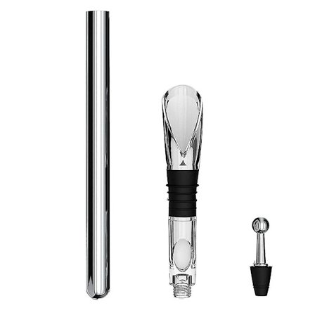 Viininjäähdytyspuikko kaatonokalla - Täydellinen viinitarvikelahja viinin ystäville I Viinijäähdytyssetti valko- ja punaviinille (LGL)