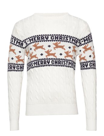 The Elegant Christmas Jumper White White Happy Seasons