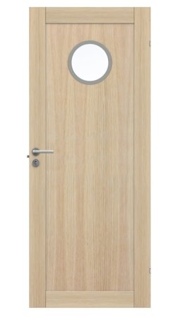 Swedoor Unique GWA 01L 130 Innerdörr vitpigmenterad ek 825x2040 mm, Dörrar