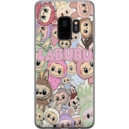 Kompatibel Mobilcover til Samsung Galaxy S9 Rosa kawaii-komposition med søde animerede figurer og bløde former