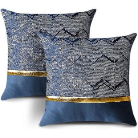 2 st Polyester Gyllene Trådsvåg Dekorativa Kuddfodral Hem Vardagsrum Soffa Sovrum