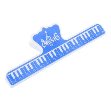 Notklipp i plast, färgglada, för musikböcker, noter och pianohållare Blue