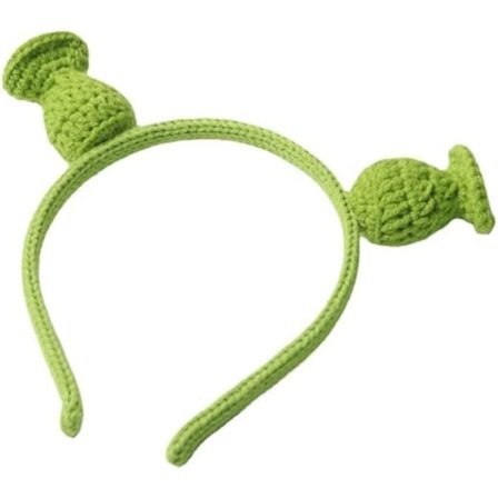 IC Shrek Hårbøjle med Ører, Søde Udklædningsører, Halloween Cosplay Rekvisitter Fest Tema Kostume Unisex