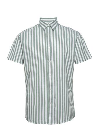 Slhregnew-Linen Shirt Ss Classic W Kortermet Skjorte Multi/mønstret Selected Homme