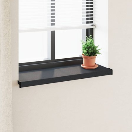 Fönsterbräda Antracit med träkorn 60 x 35 x 4,5 cm PVC