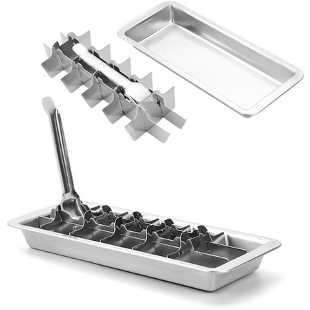 Isbitbrett, Isbitsett, Isbitbrett, Oppbevaringsboks, Rustfritt stål, Lett å fjerne, Multifunksjonell sølv