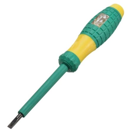 Sähköinen koetin kynä vihreä keltainen 220V ruuvimeisseli virranilmaisin anturi teollinen jännite koetin kynä halkaisija 4mm