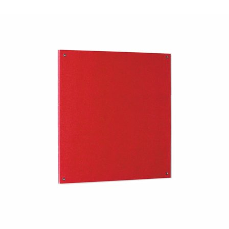 Recycled fire-retardant noticeboard, 1200x1200 mm, red