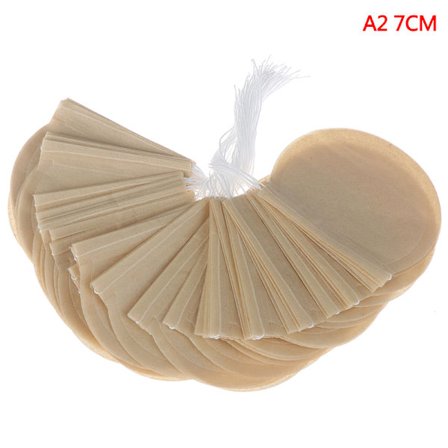 100 stk/parti Runde teposer Tomme filterpapir teposer med Strin