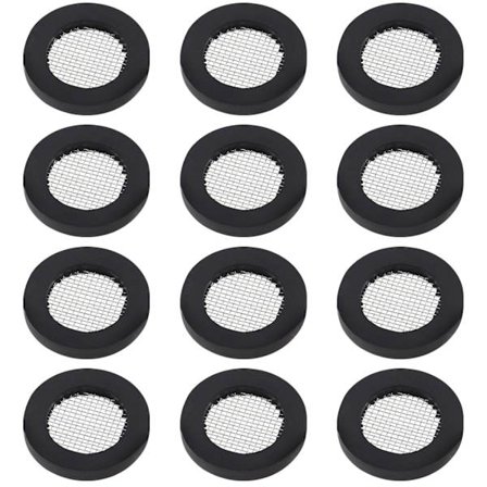 20 Stykker O-Ring Pakning Dusjhode Nettfilter Rustfritt Stål Pakning Gummiskive med kompatible 1/2 Tommers Dusjhoder