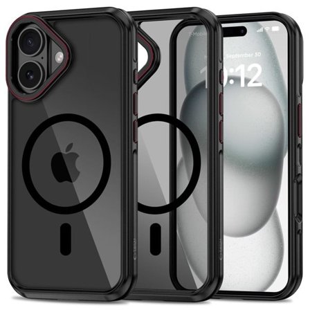 Tech-Protect MagHybrid MagSafe iPhone 16-etui - svart