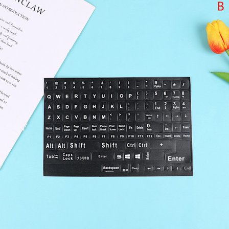 Engelsk Full Keyboard Frosted Transparent Keyboard Stickers Com