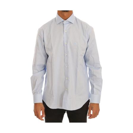 Roberto Cavalli Slim Fit Shirt , Blauw , Heren , Maat: M