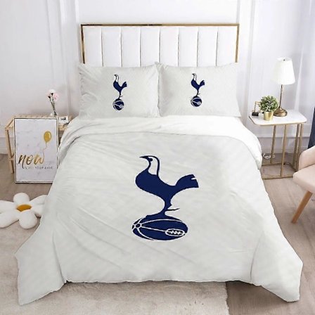 v478 Sengetøy Bjørn Trykk Dobbel Dyne Sengetøysett Dynetrekk H-hotspurs fc Trekk Queen Dynesett Quilt T-tottenhams 3-Dels Sengetøy