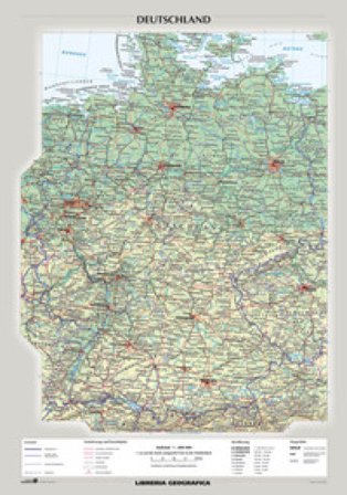 Deutschland. Carta murale geografica. Scala 1 : 800 000 Andrea Schulte-Peevers