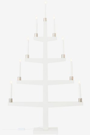 Star Trading - TALL el-lysestage - Hvid - Adventslysestager - Fra Homeroom