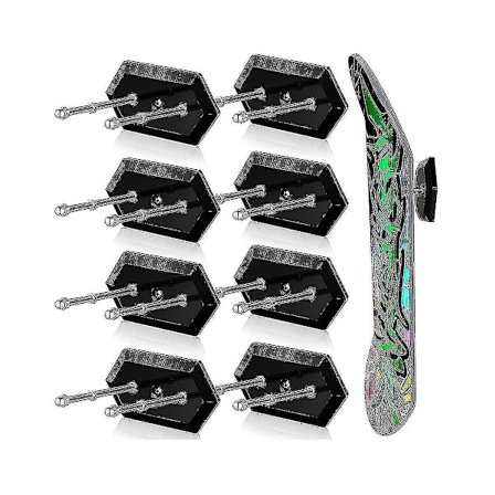 8-pakks Skateboardveggfeste med skruer Flytende Skateboard Henger Skateboardfeste Henger Skatebo Den Beste