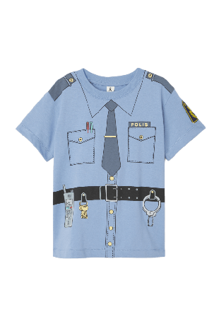 Å KIDS T-shirt POLIS Utklädnad Blå 110/116