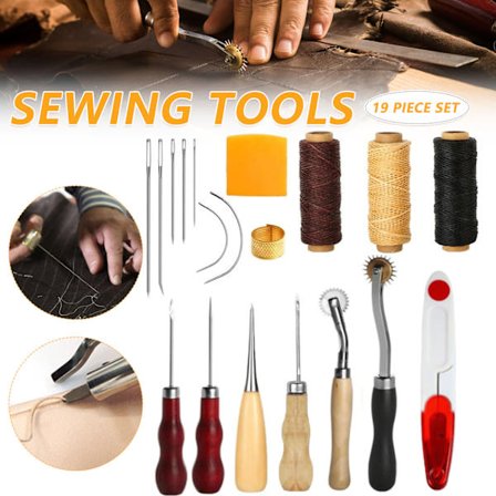 Gör-det-själv-läderhantverksverktyg med Groover Professional Handsömnadssömnadstillbehör