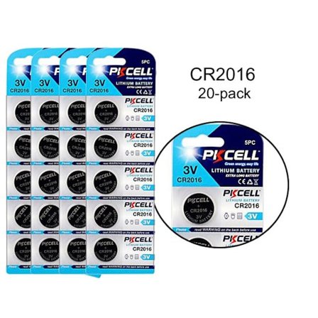 CR2016 20-pack Litiumbatterier 3V PKCell