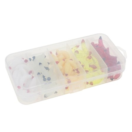 125 stk. Myke Wackier-markagn Silicone Fiskesluker Mark Drop Kort Mark